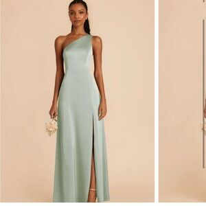 Birdy Grey Matte Satin Sage Bridesmaid Dress